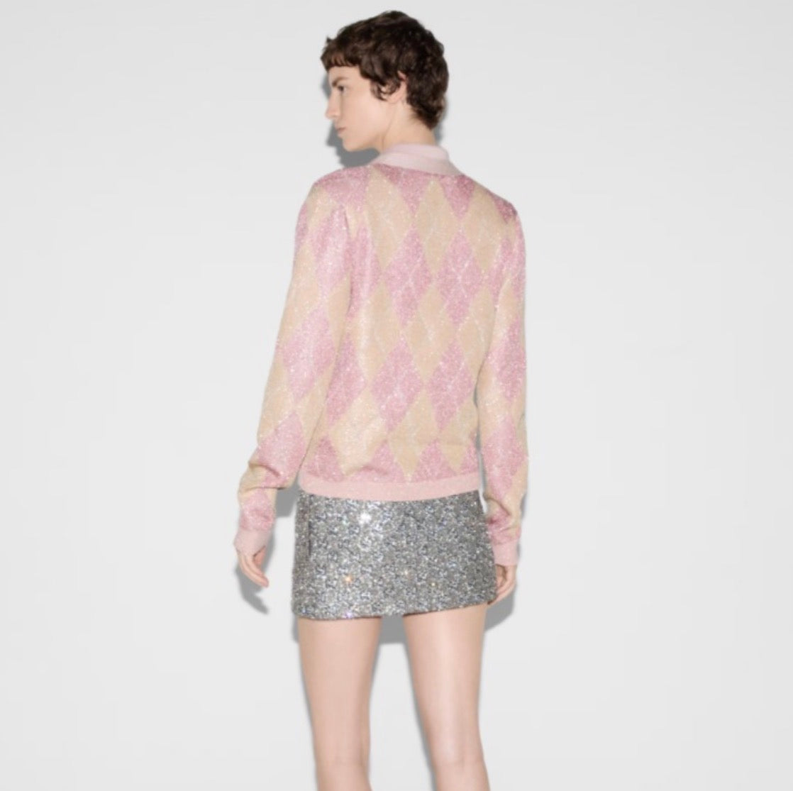 Gucci Viscore Lame Wool Cardigan