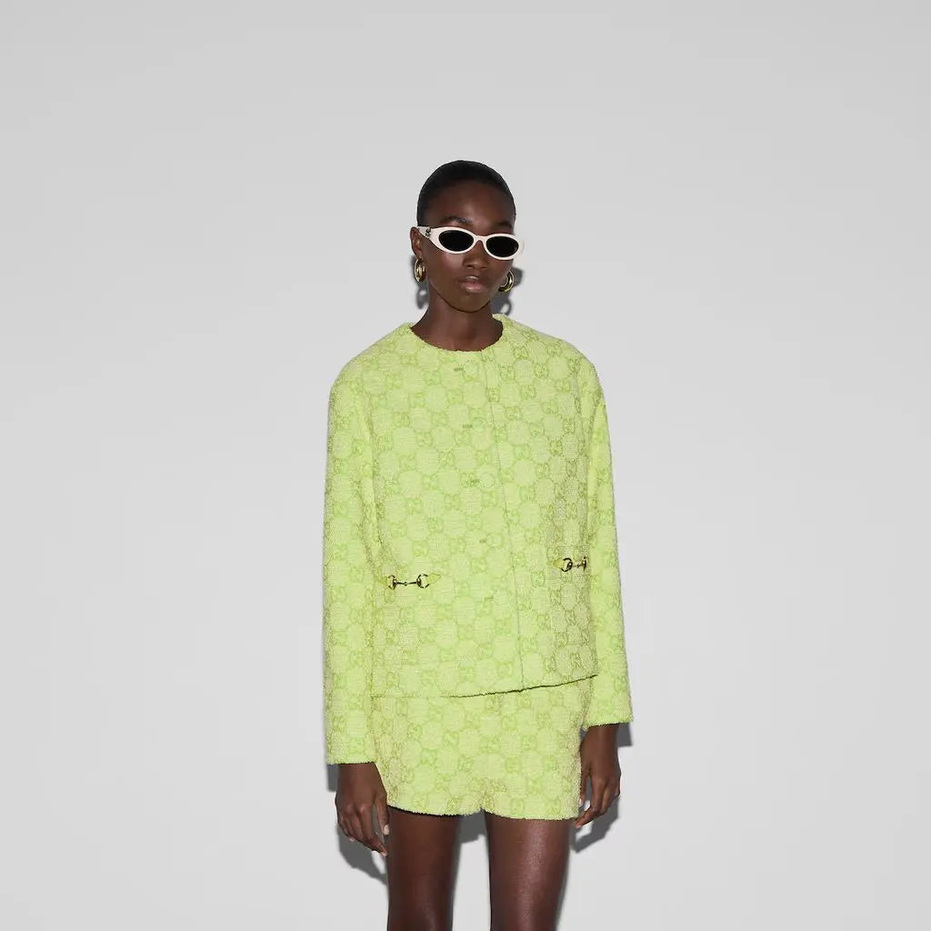 Gucci Horsebit GG Boucle Cotton Jacket