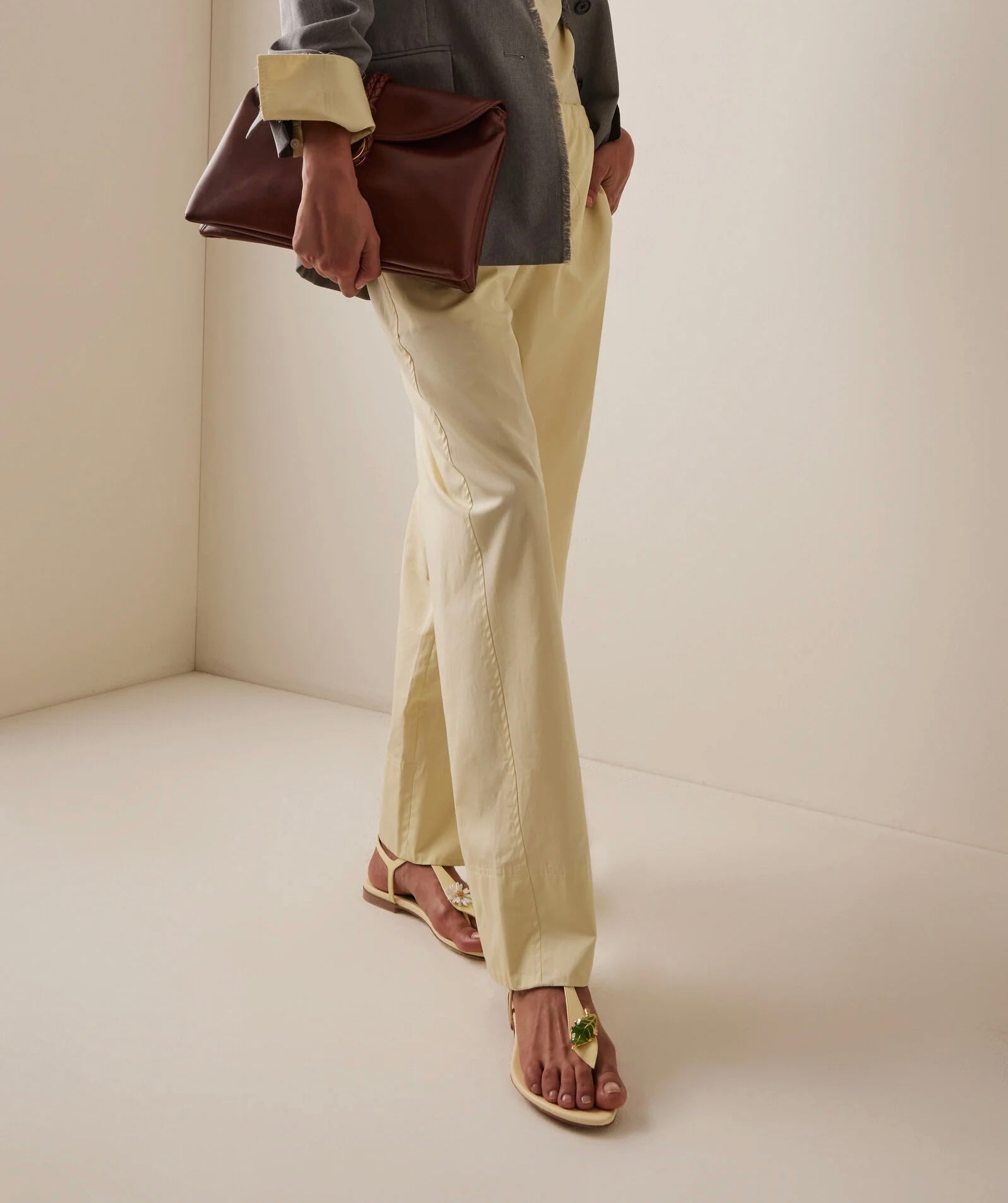 Bottega Veneta Rana Flora Thong Sandals