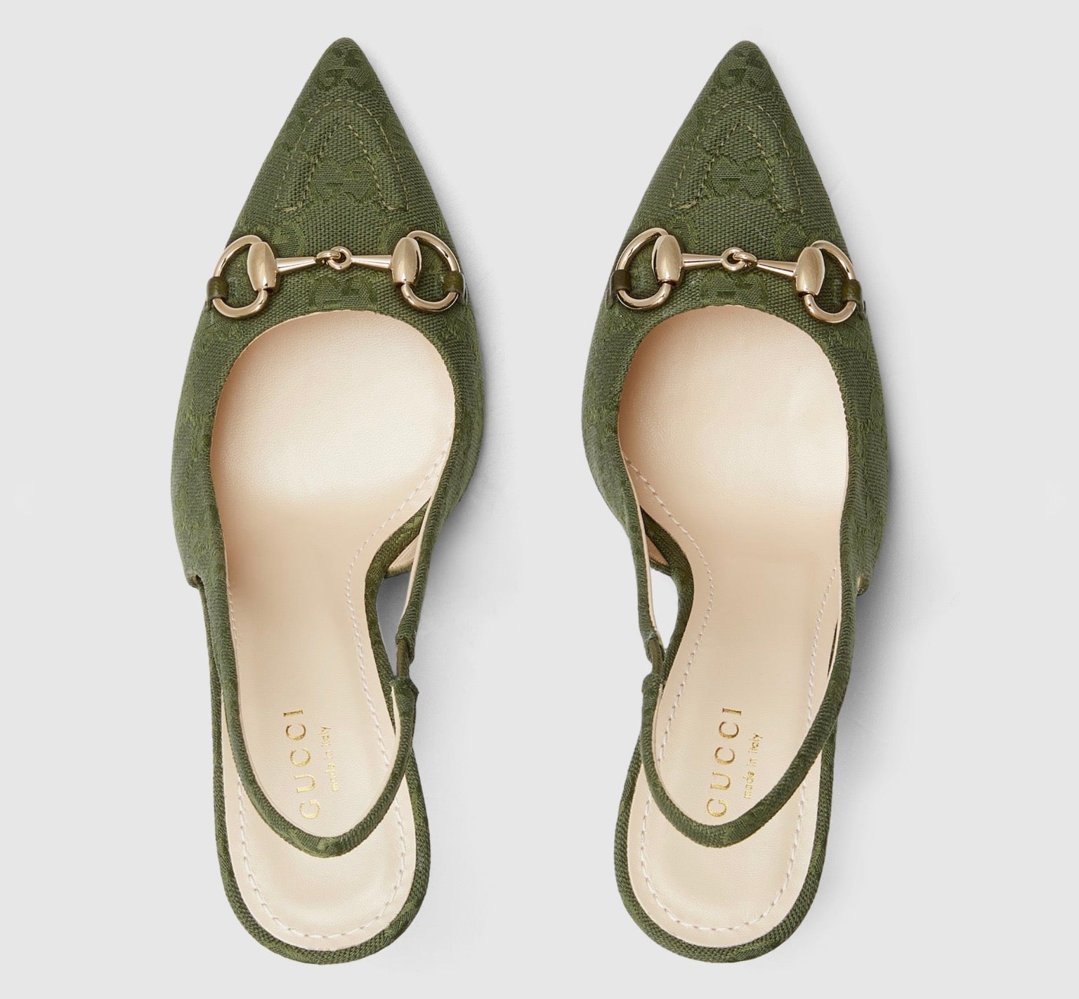 Gucci Horsebit GG Slingback Pumps
