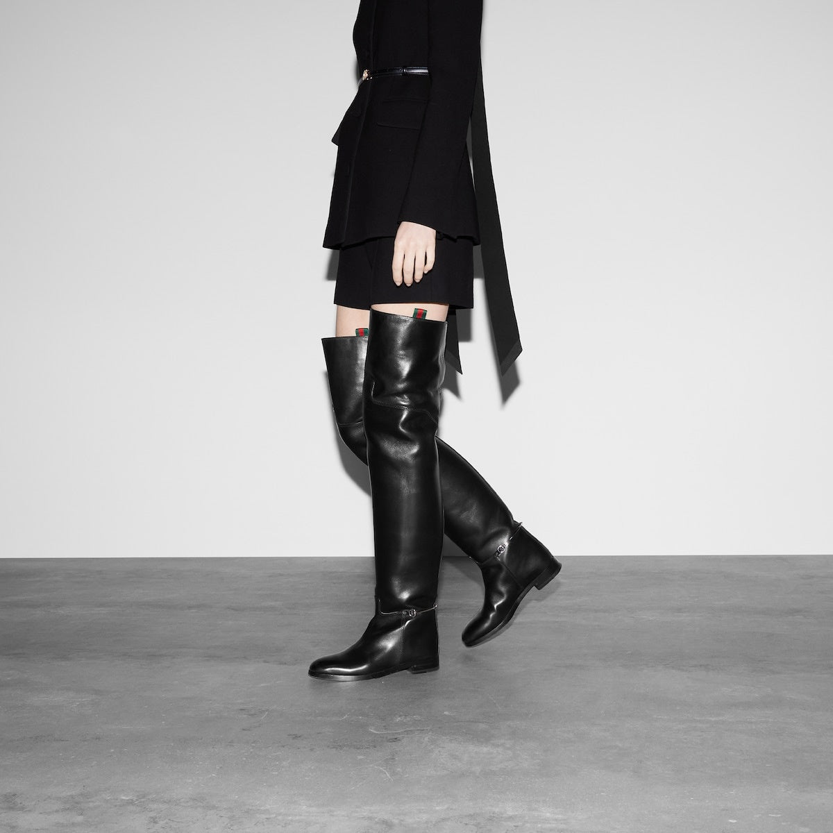 Gucci Slim Horsebit Knee High Boots