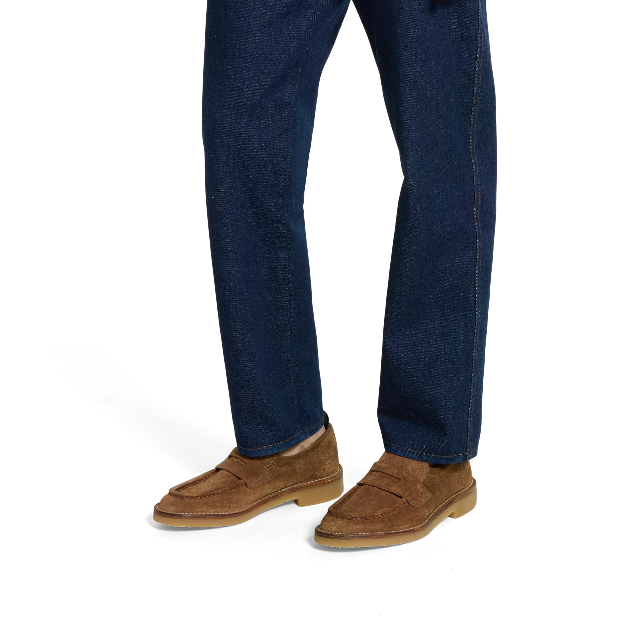 Gucci Web GG Suede Loafers