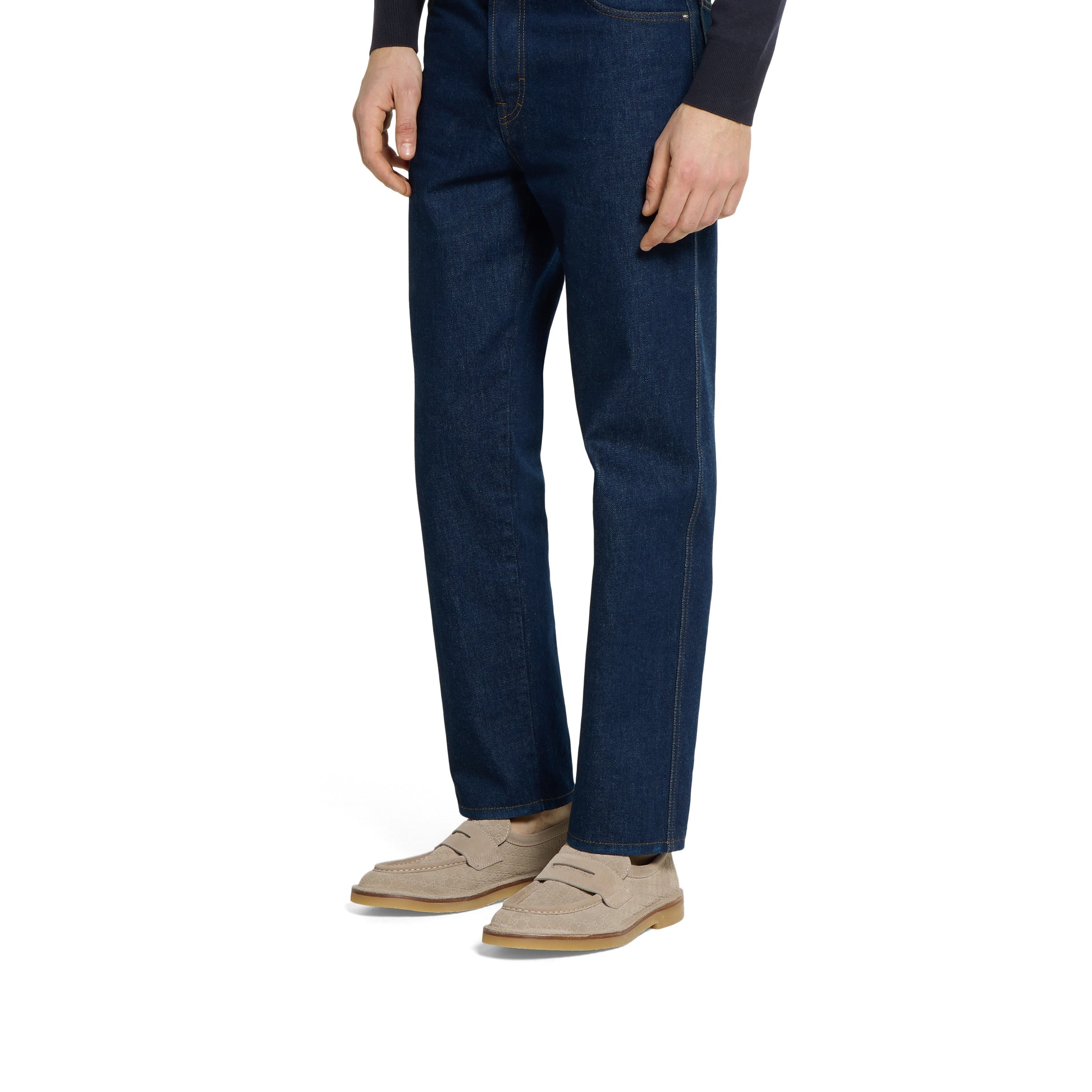 Gucci Web GG Suede Loafers