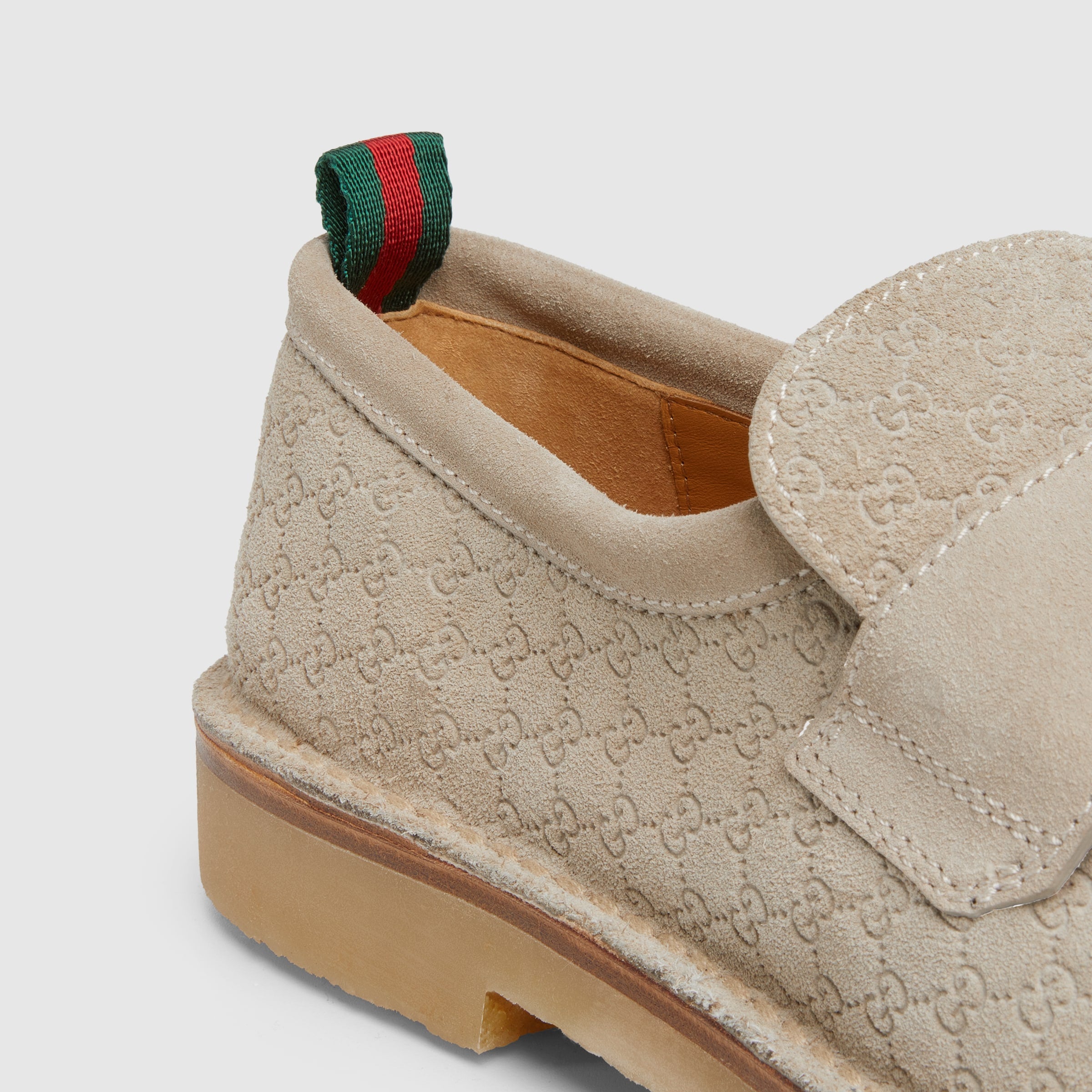 Gucci Web GG Suede Loafers
