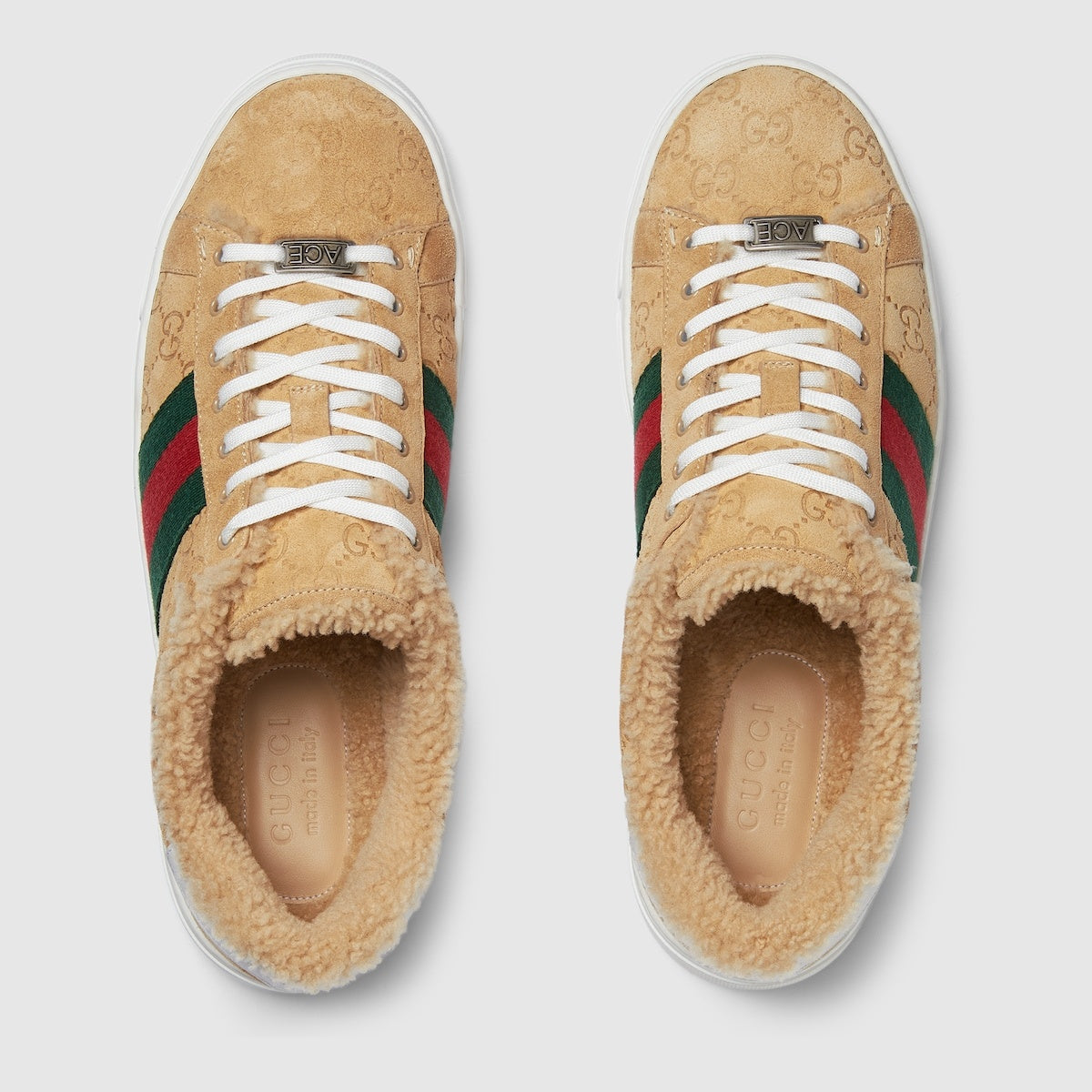 Gucci Ace Web Wool Sneakers