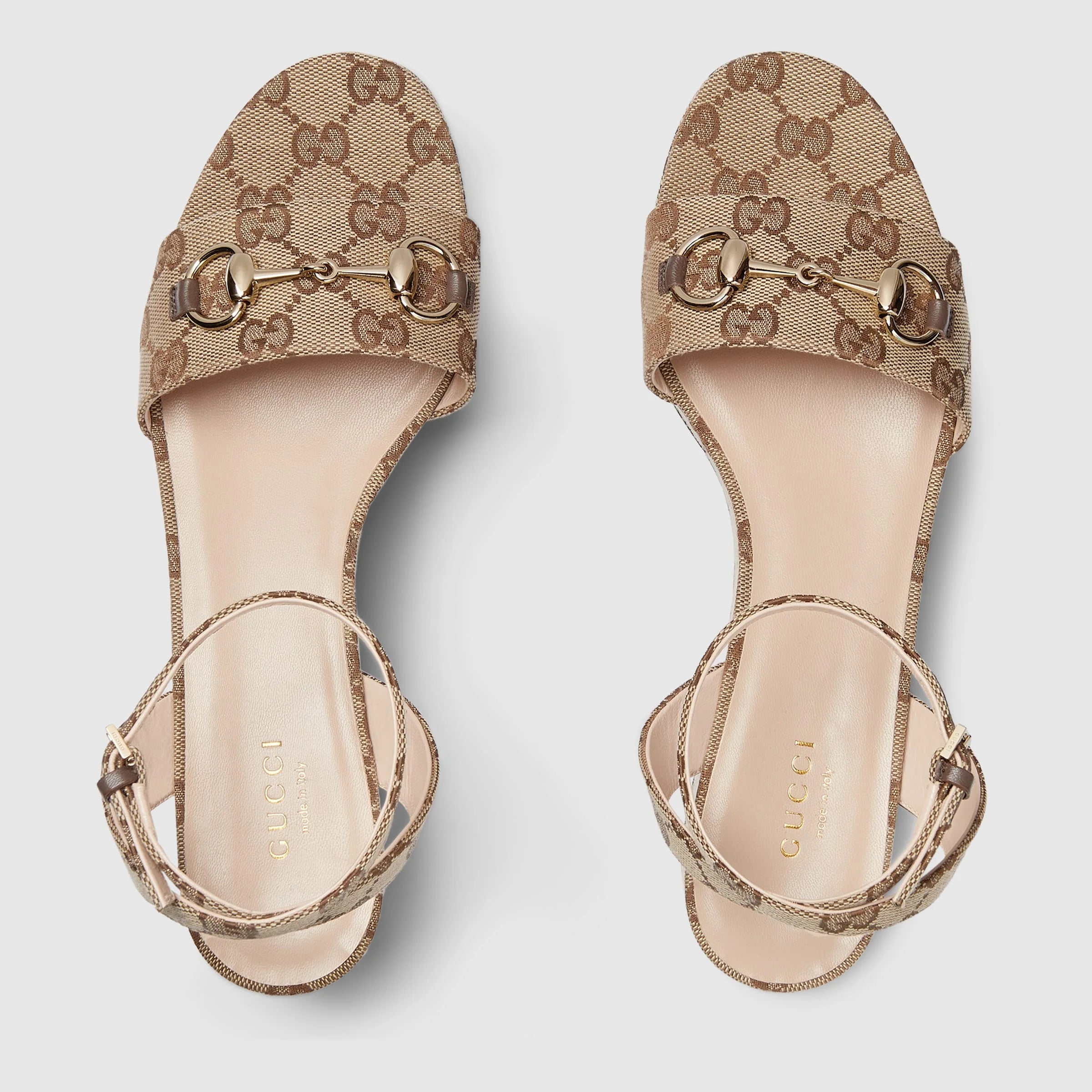 Gucci Horsebit GG Platform Sandals