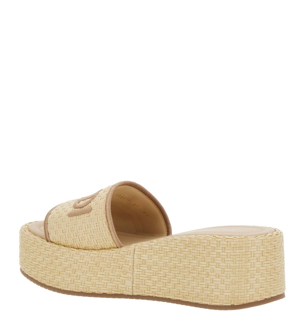 Fendi Raffia Sunshine Sandal