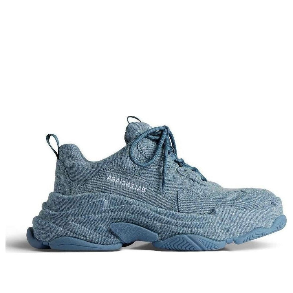 Balenciaga Triple S Denim Sneakers