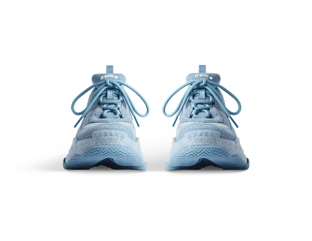 Balenciaga Triple S Denim Sneakers