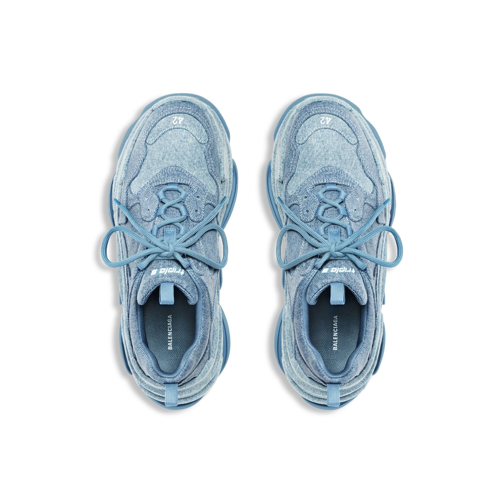 Balenciaga Triple S Denim Sneakers
