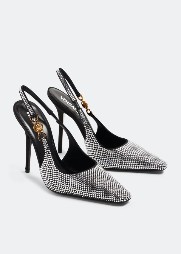 Versace Medusa ‘95 Crystal Slingback Pumps 110mm