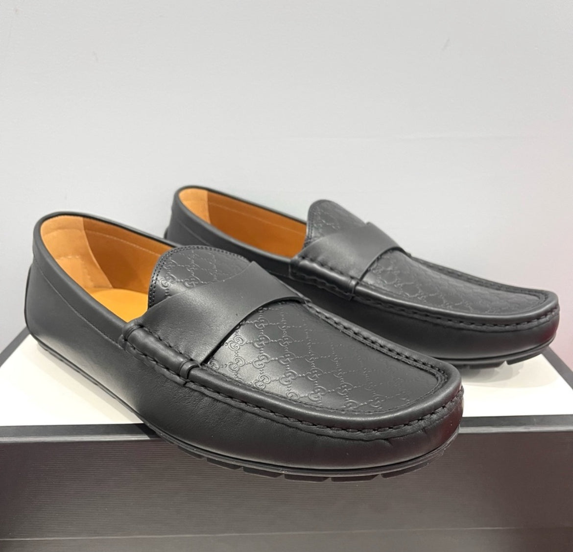 Gucci Micro GG Leather Men Loafers