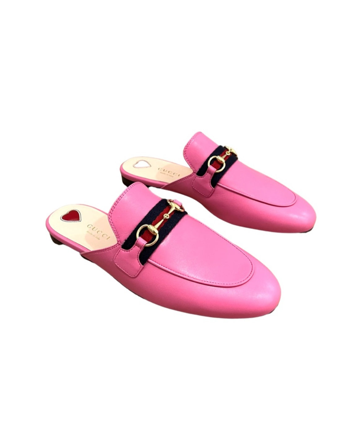 Gucci Princetown Horsebit Web Slippers