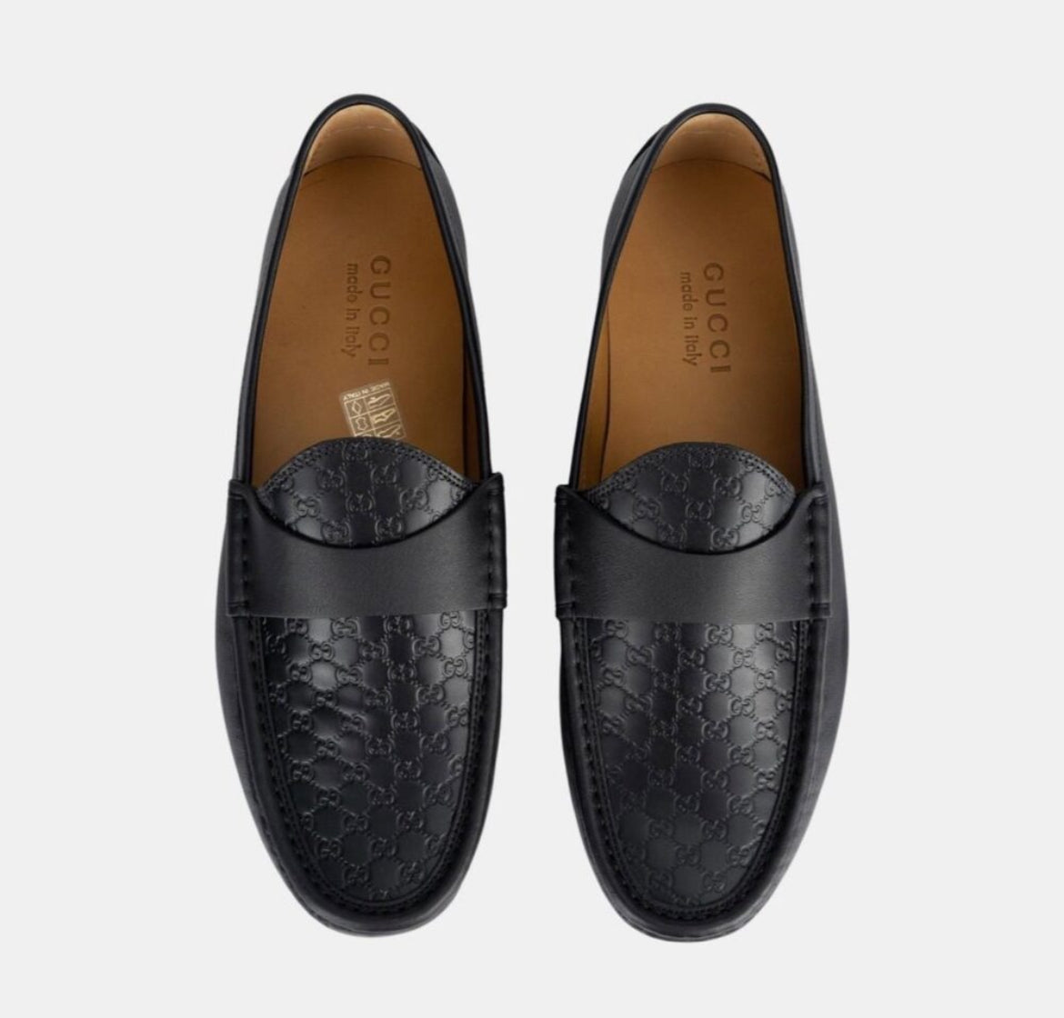 Gucci Micro GG Leather Men Loafers