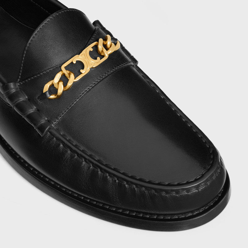 Celine Luco Triomphe Chain Loafers