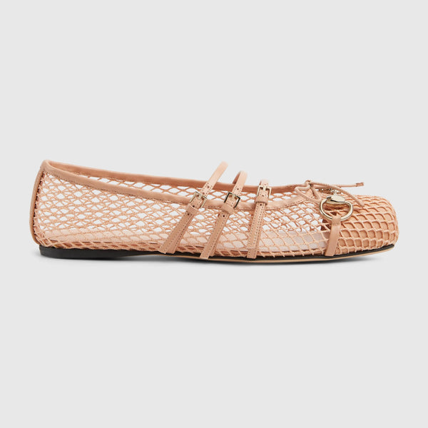 Gucci Horsebit Bow Ballet Flats