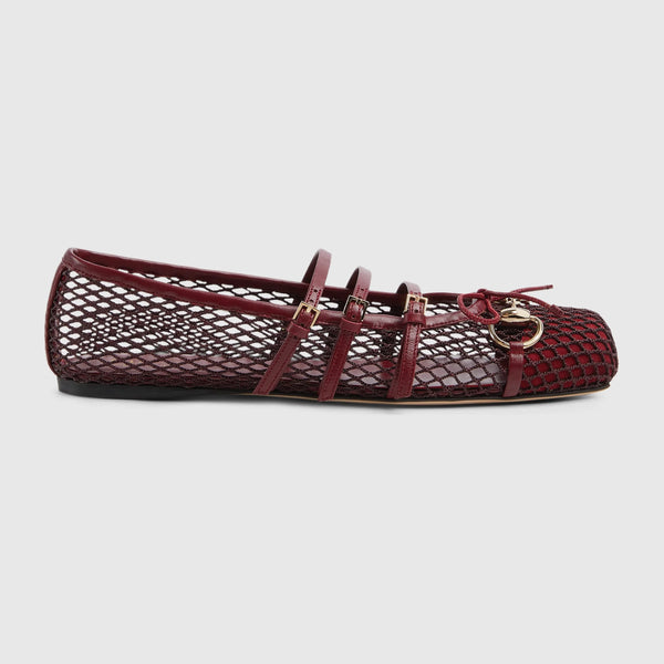 Gucci Horsebit Bow Ballet Flats