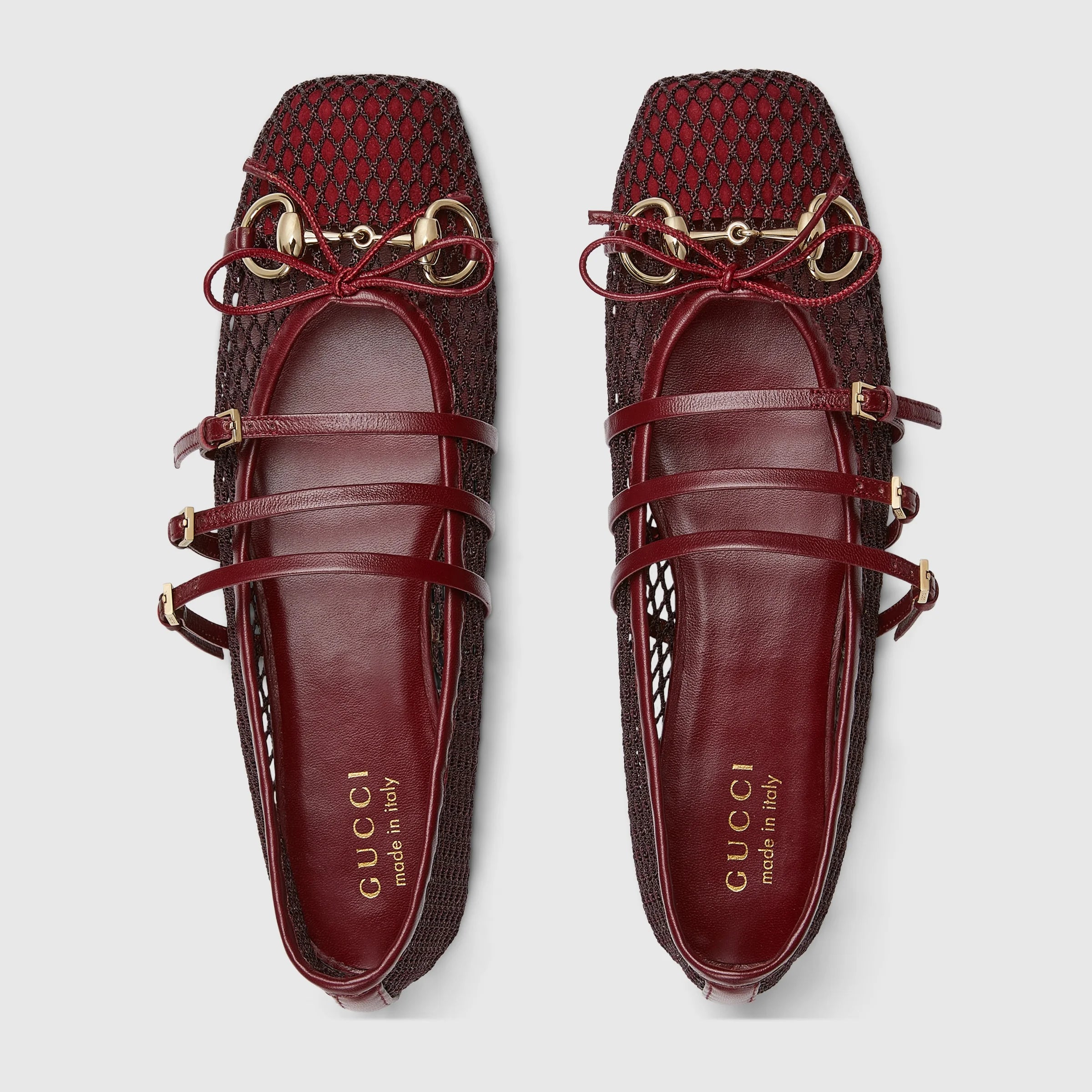 Gucci Horsebit Bow Ballet Flats