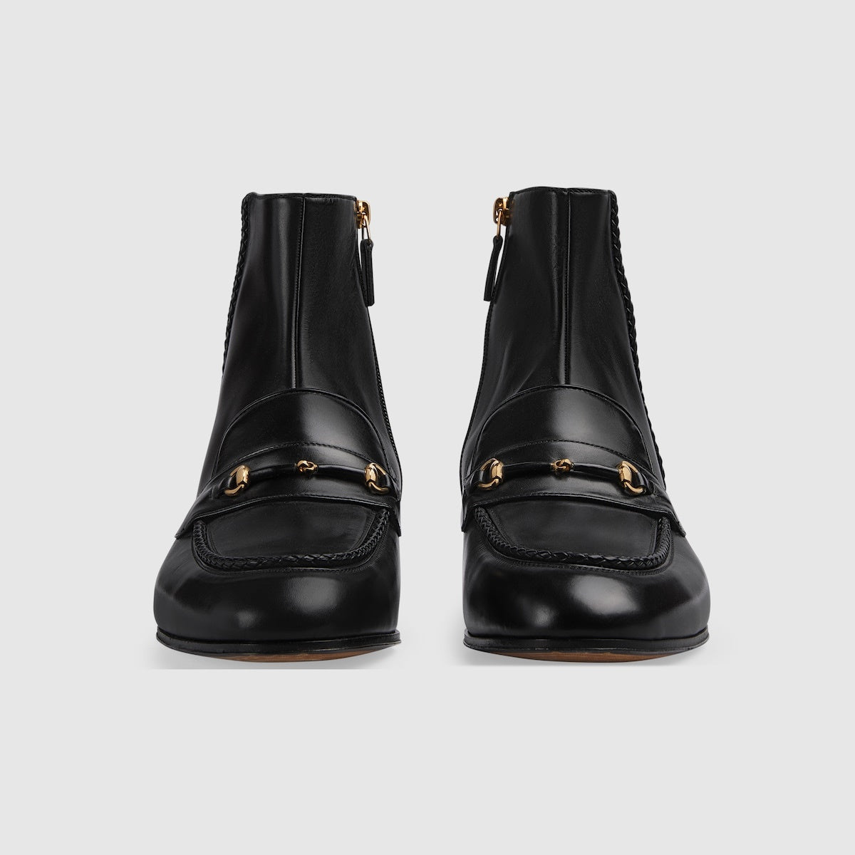 Gucci Horsebit Leather Ankle Boots