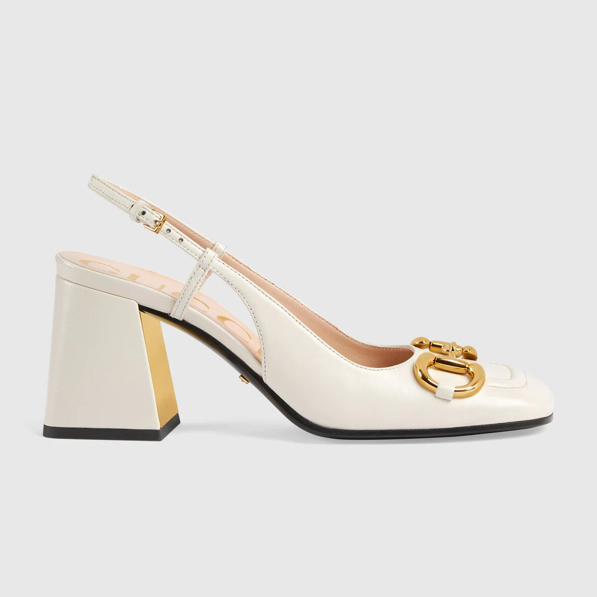 Gucci Horsebit Leather Slingback Pumps