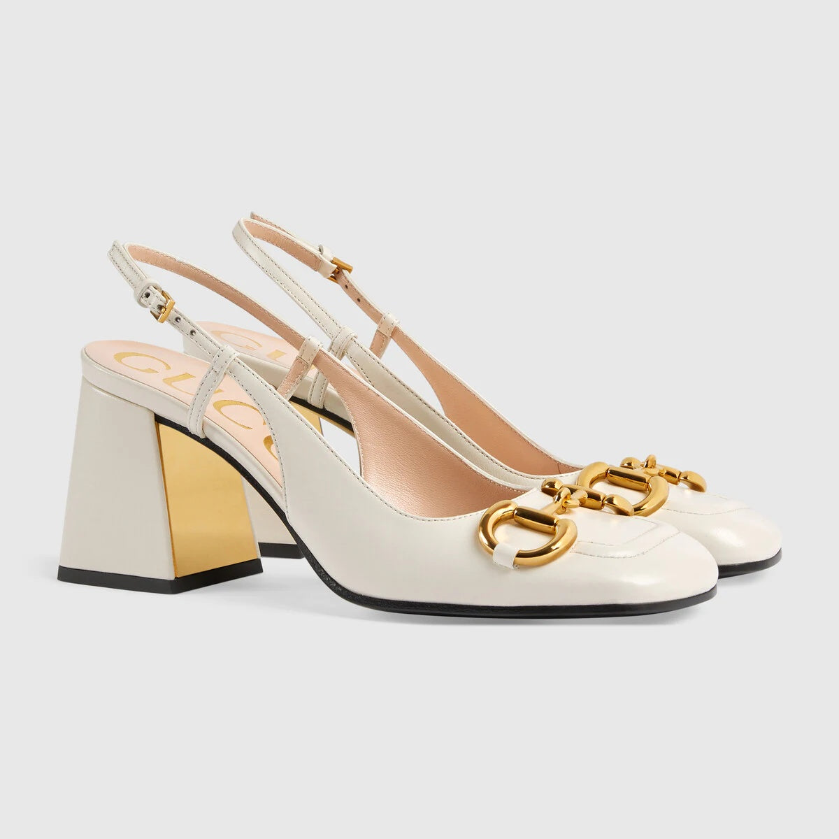 Gucci Horsebit Leather Slingback Pumps