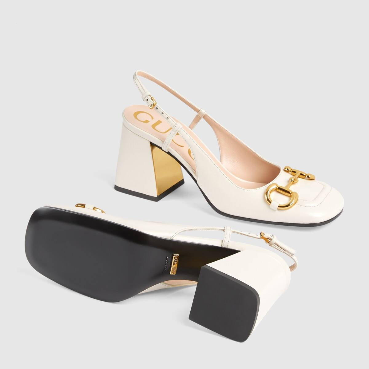 Gucci Horsebit Leather Slingback Pumps