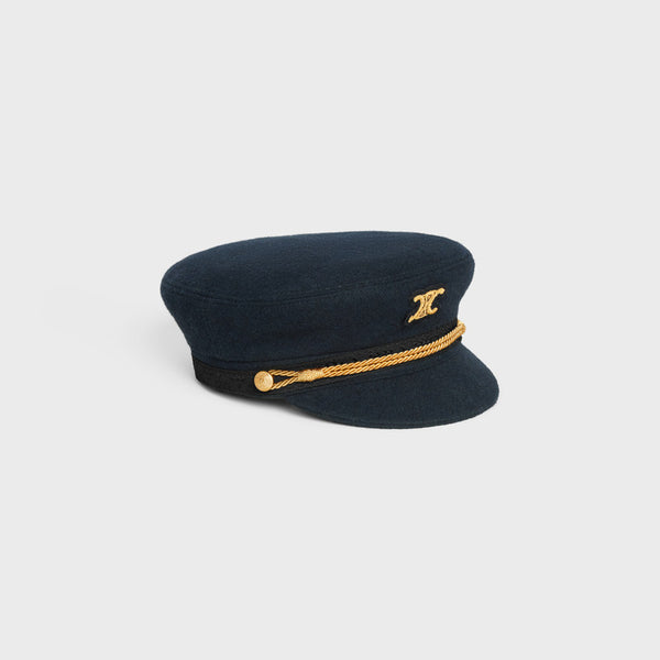 Celine triomphe sailor cap in wool cloth