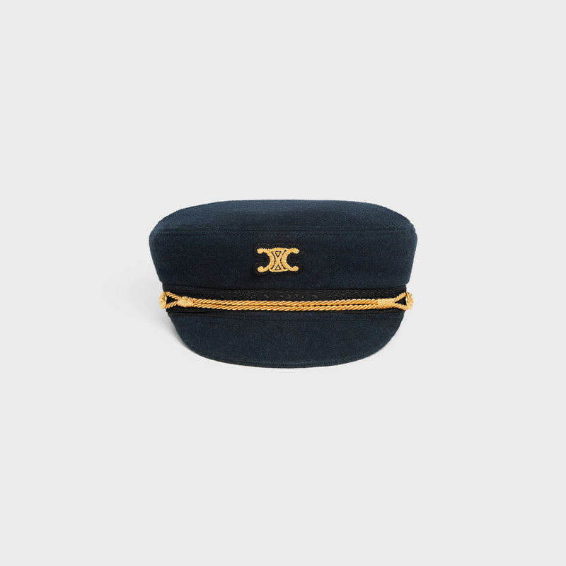 Celine triomphe sailor cap in wool cloth