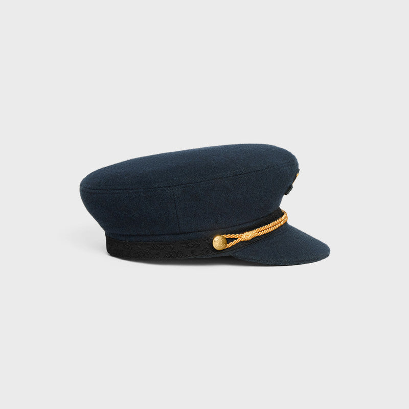 Celine triomphe sailor cap in wool cloth