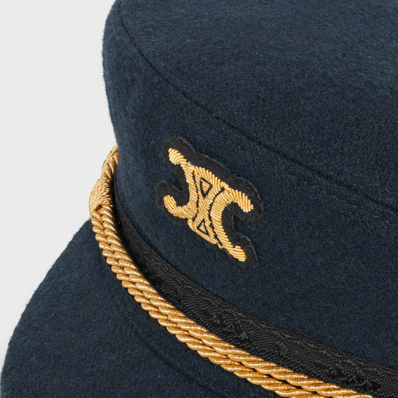 Celine triomphe sailor cap in wool cloth