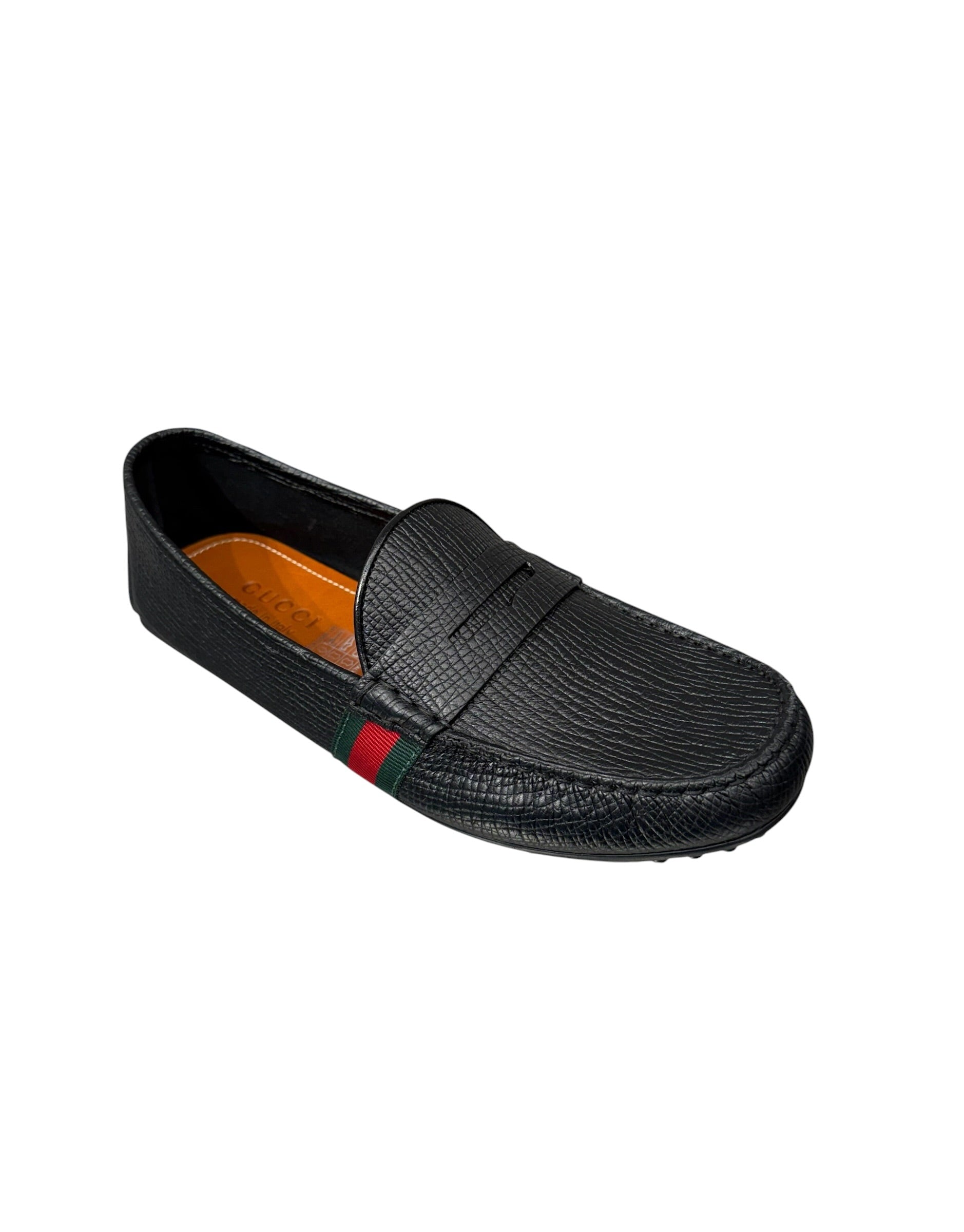 Gucci Web Leather Loafers