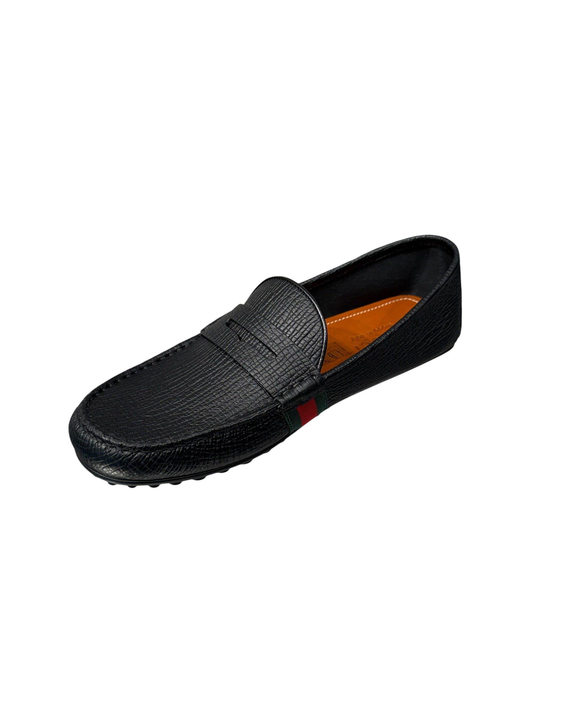 Gucci Web Leather Loafers