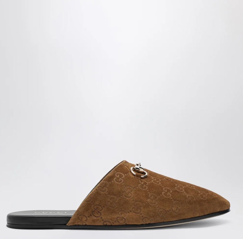 Gucci Horsebit Suede Mules (120)
