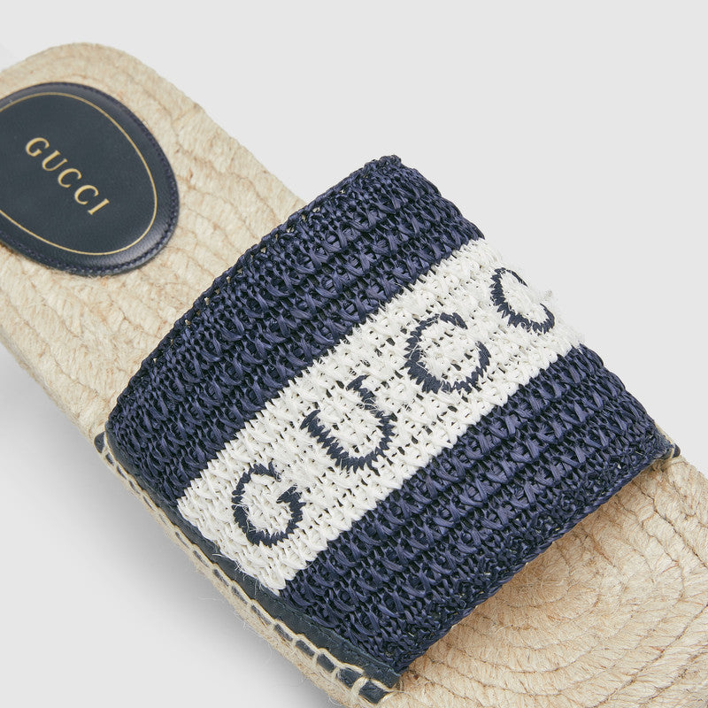 Gucci Web Logo Slide Sandals