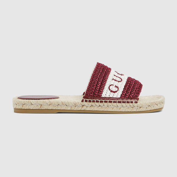 Gucci Web Logo Slide Sandals