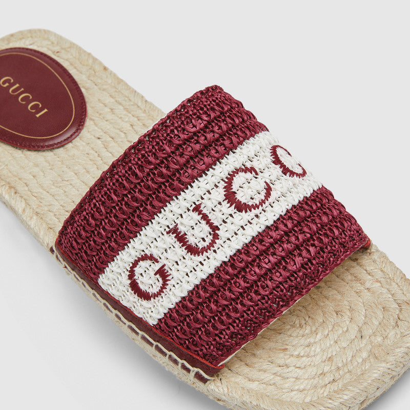 Gucci Web Logo Slide Sandals