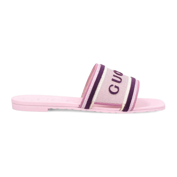 Gucci logo Striped Slide Sandals