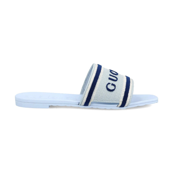 Gucci logo Striped Slide Sandals