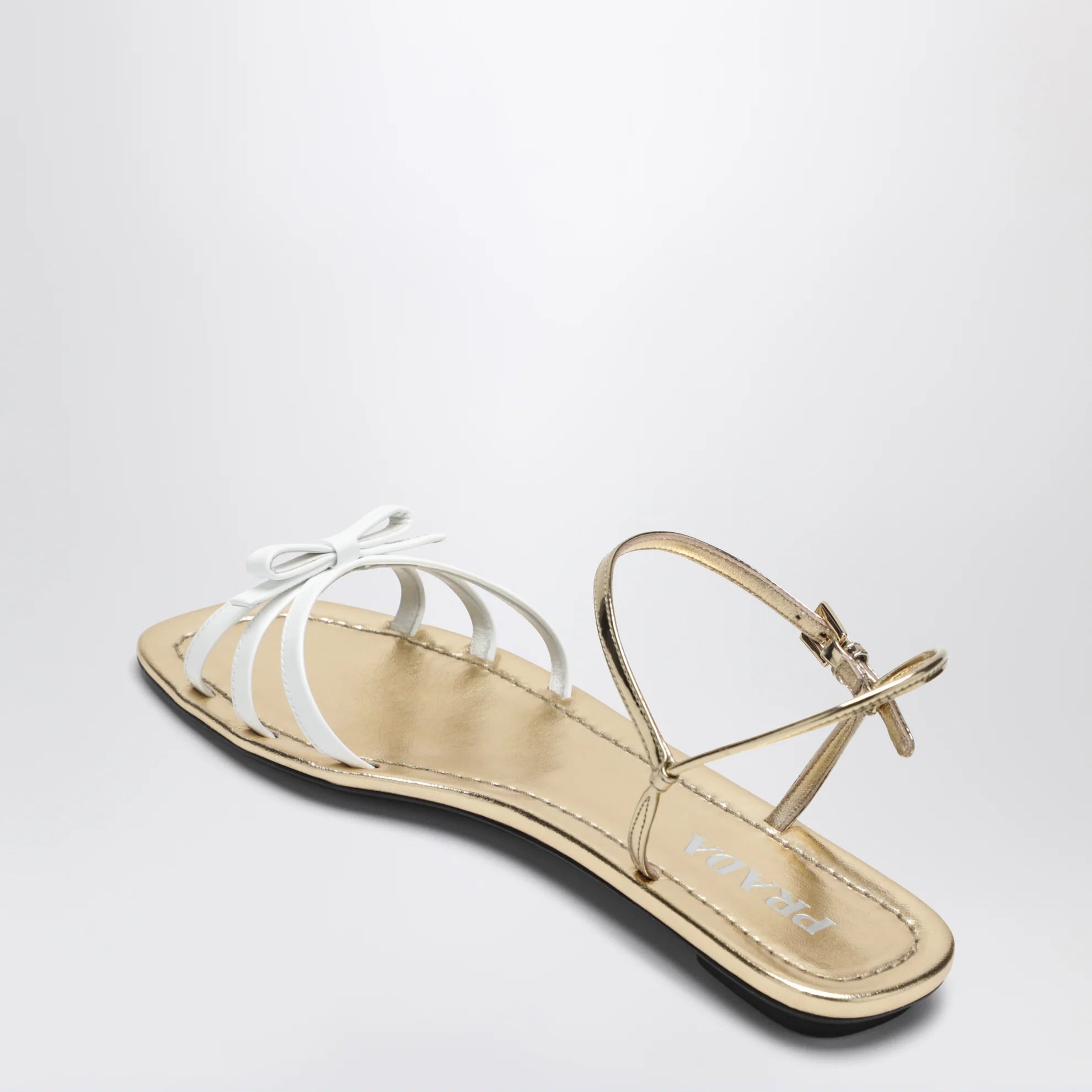 Prada Flat Leather Sandal (120)