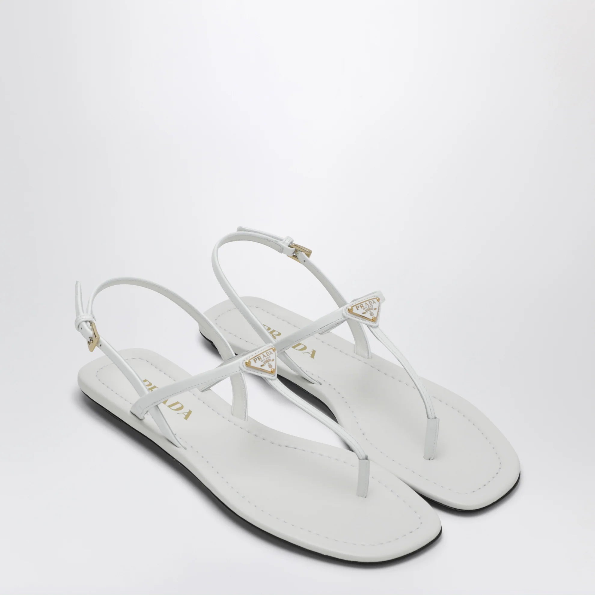 Prada Triangle Logo Thong Sandal (120)