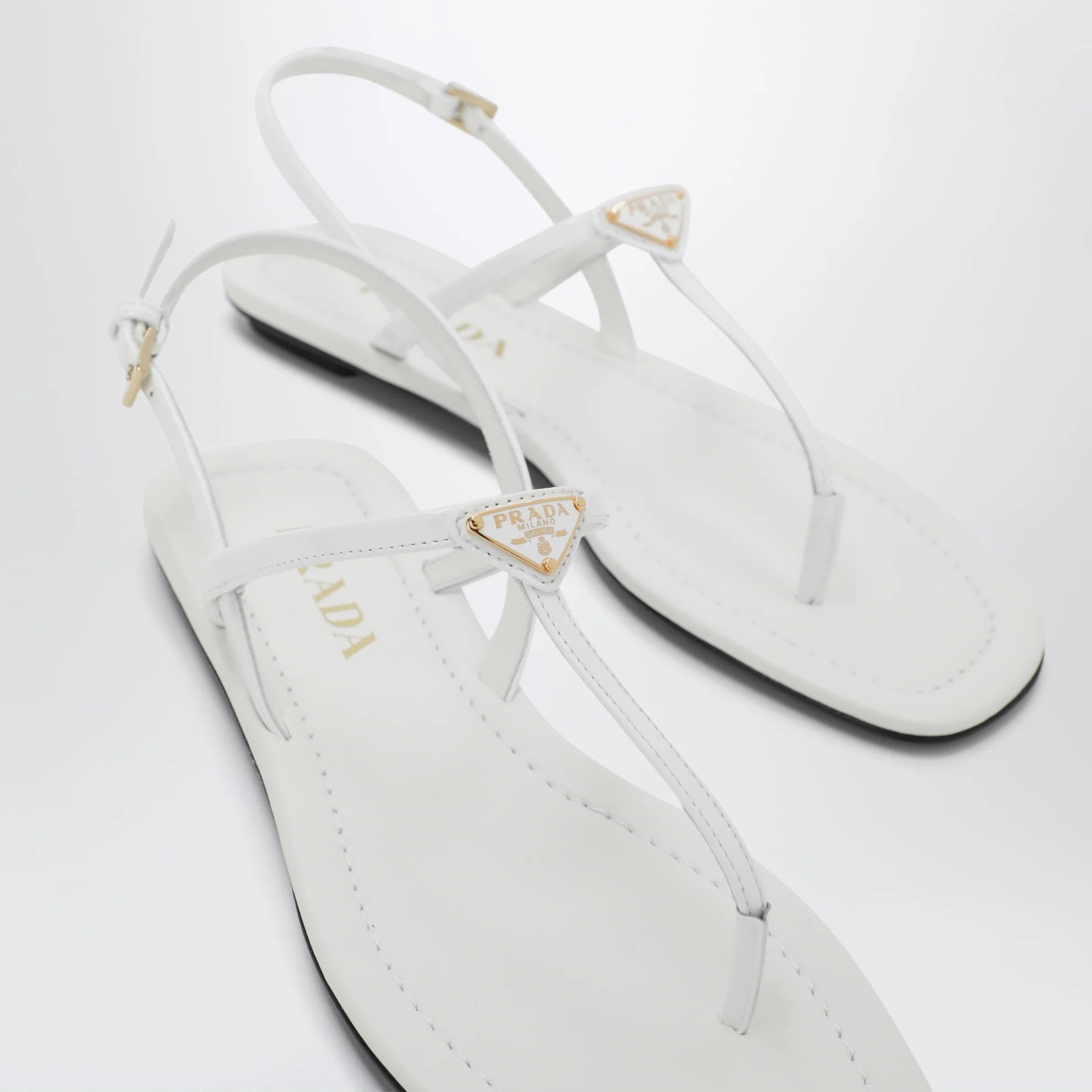 Prada Triangle Logo Thong Sandal (120)