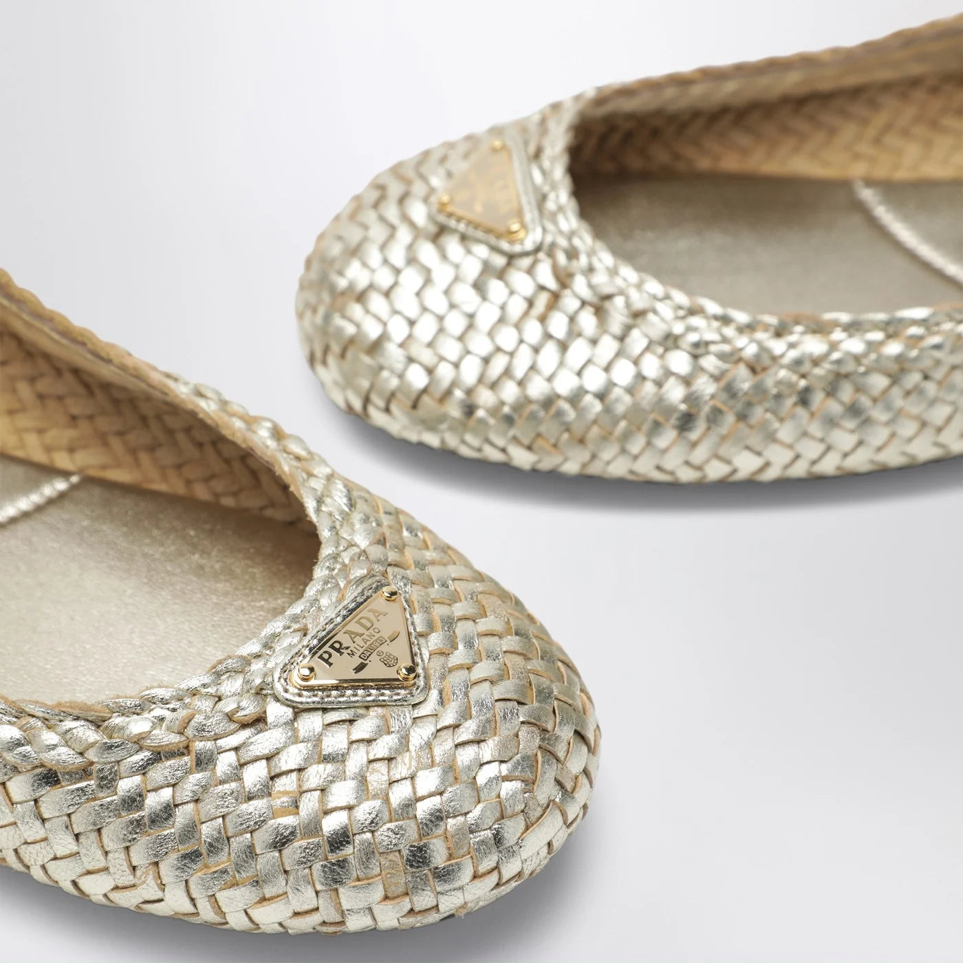 Prada Woven Ballet Flat (120)
