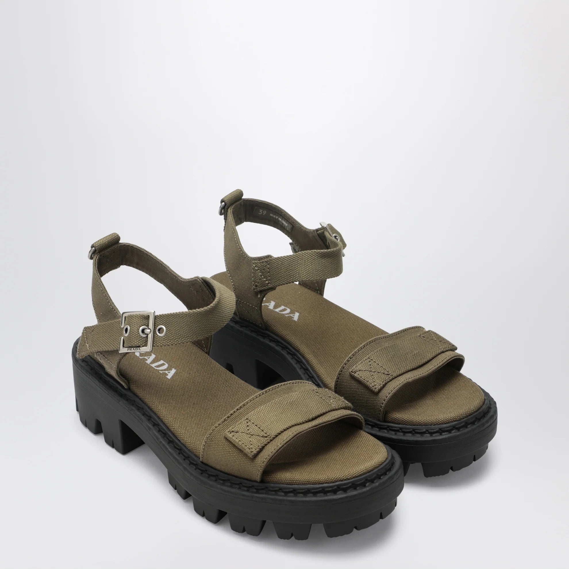 Prada Canvas Sandal (120)