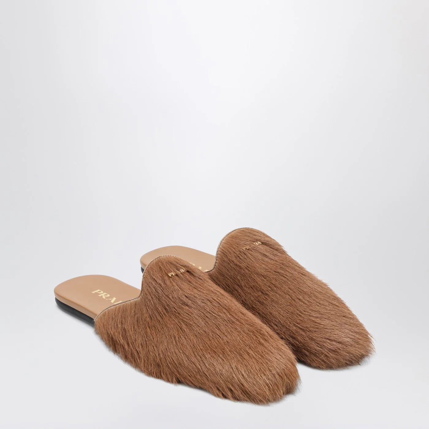 Prada Sandy Hairy-Effect Sabot (120)
