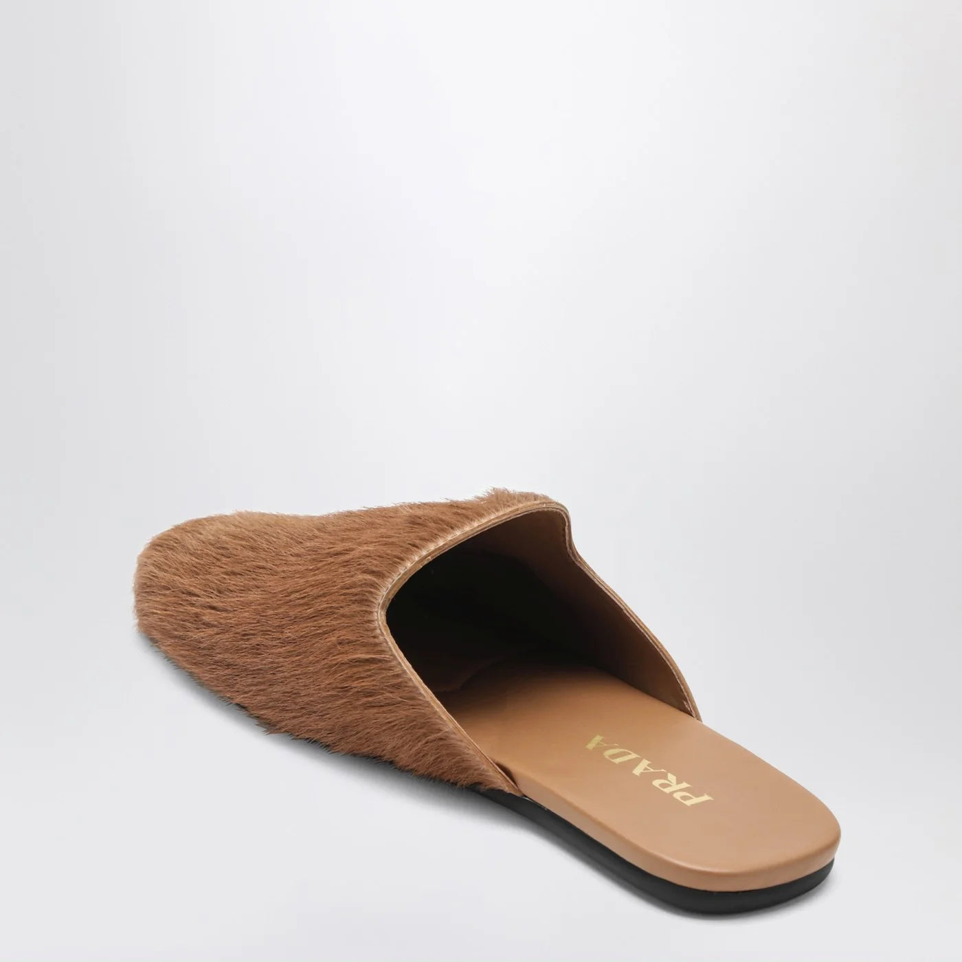 Prada Sandy Hairy-Effect Sabot (120)