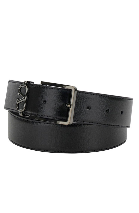 Valentino Garavani mini Vlogo chain leather belt 35mm