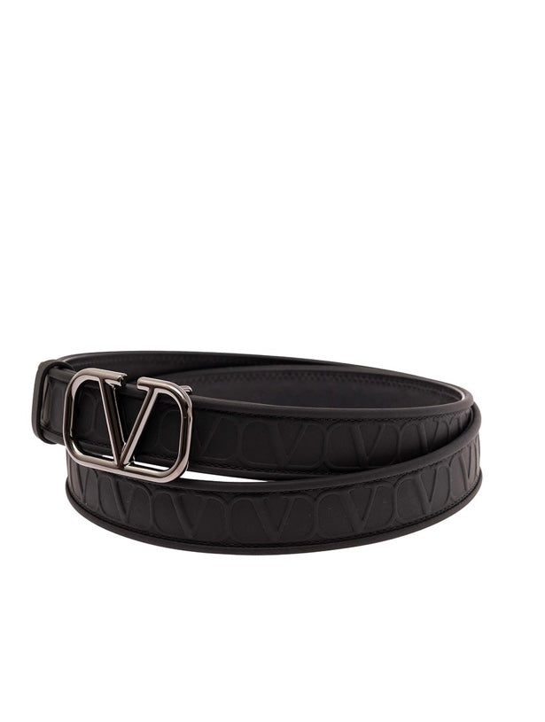 Valentino Garavani toile iconographe leather belt