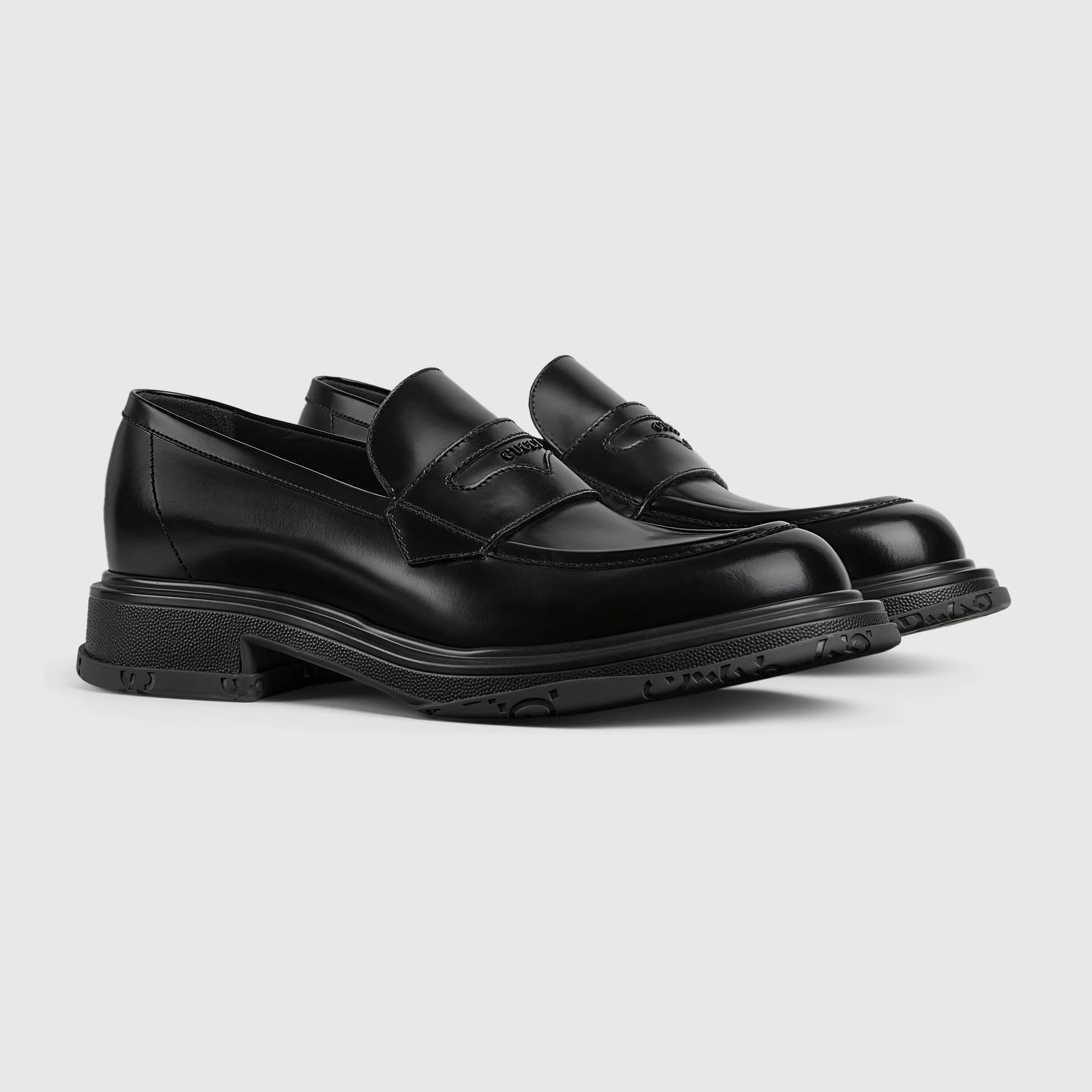 Gucci Tonal Logo Loafers