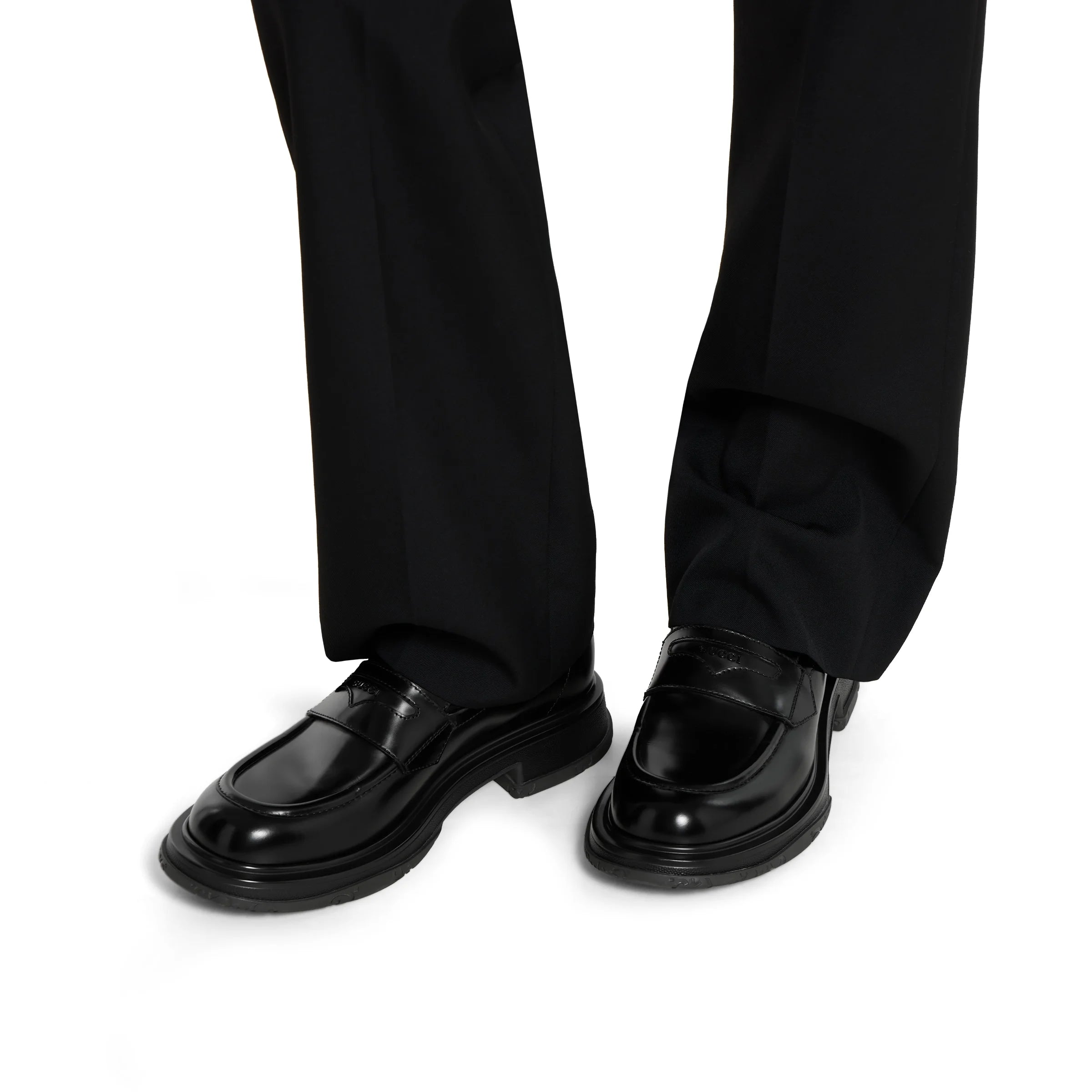 Gucci Tonal Logo Loafers