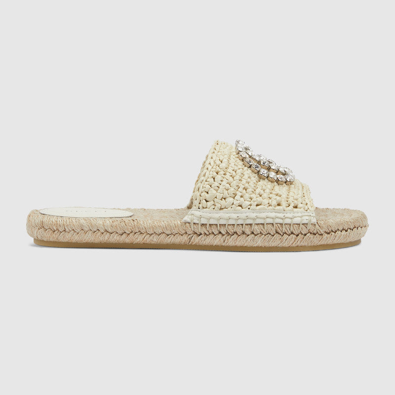 Gucci Crystal Interlocking D Espadrilles